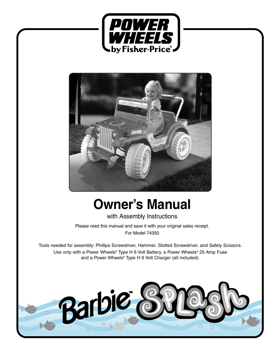 Fisher-Price BARBIE SPLASH 74350 User Manual | 28 pages