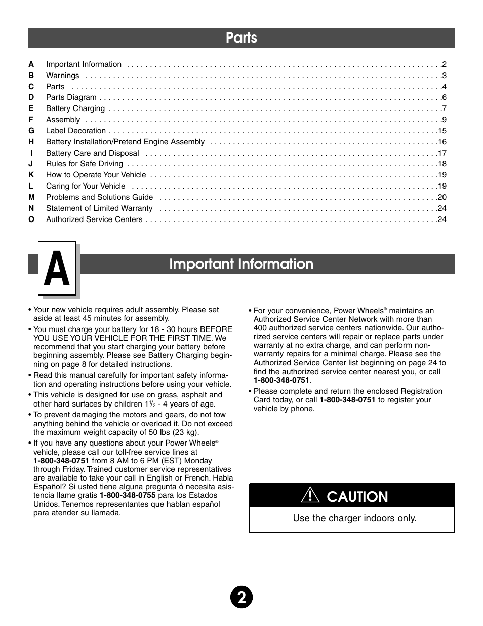 Caution, Important information, Parts | Fisher-Price BARBIE SPLASH 74350 User Manual | Page 2 / 28