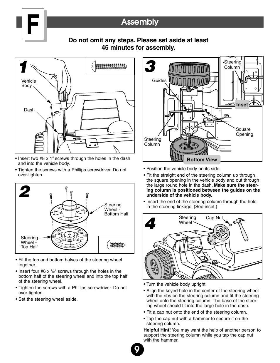 Assembly | Fisher-Price BARBIE SPLASH 74350 User Manual | Page 9 / 28