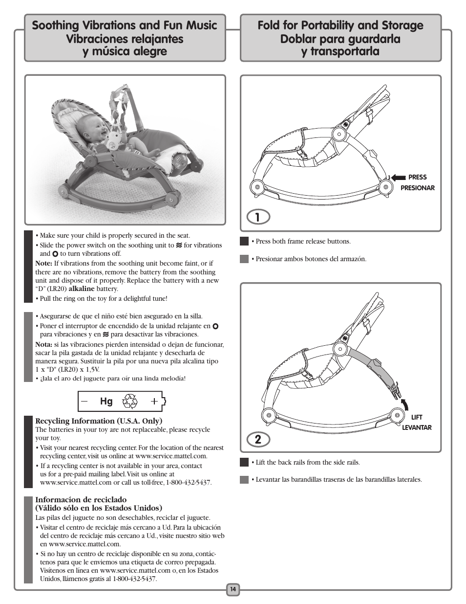 Fisher-Price K5502 User Manual | Page 14 / 16