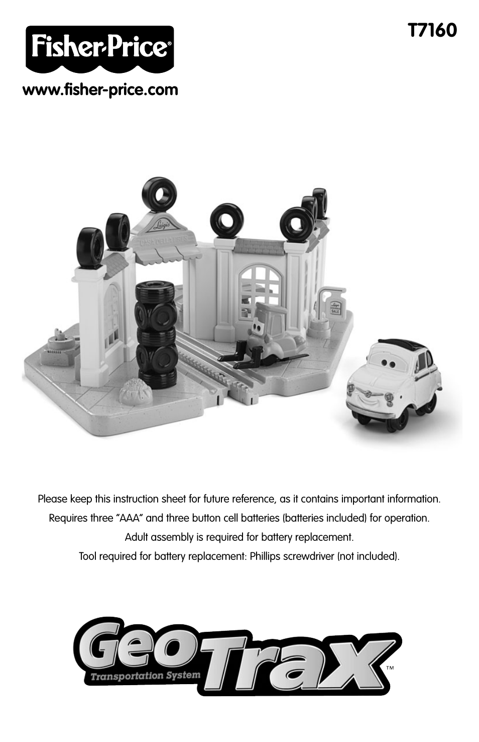 Fisher-Price GEOTRAX T7160 User Manual | 4 pages