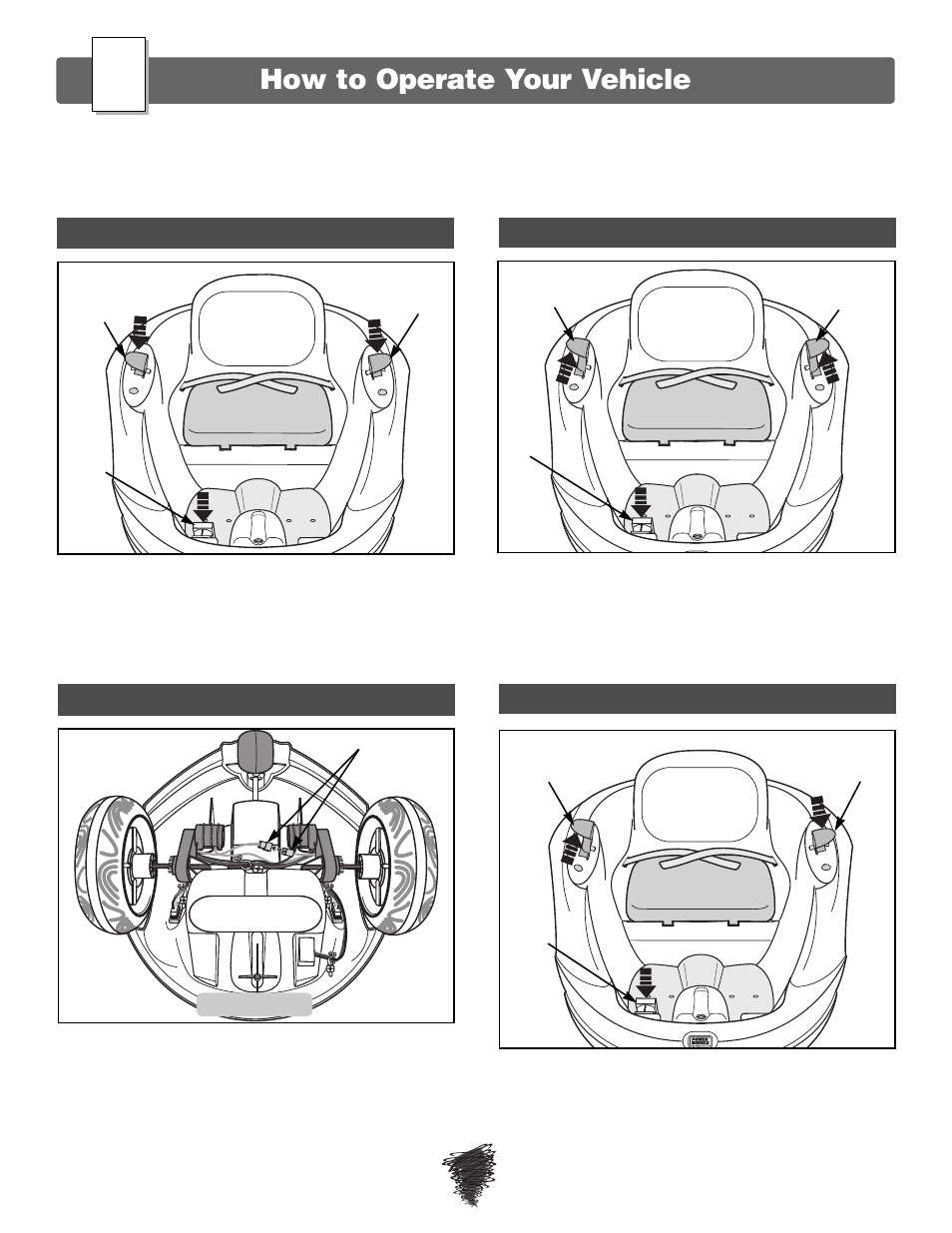 How to operate your vehicle, Reverse lock-out reverse spin, Forward | Fisher-Price WILD THING 74180 User Manual | Page 18 / 28