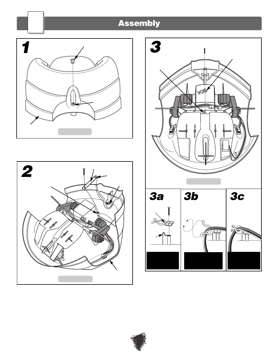 3b 3c, Assembly | Fisher-Price WILD THING 74180 User Manual | Page 9 / 28