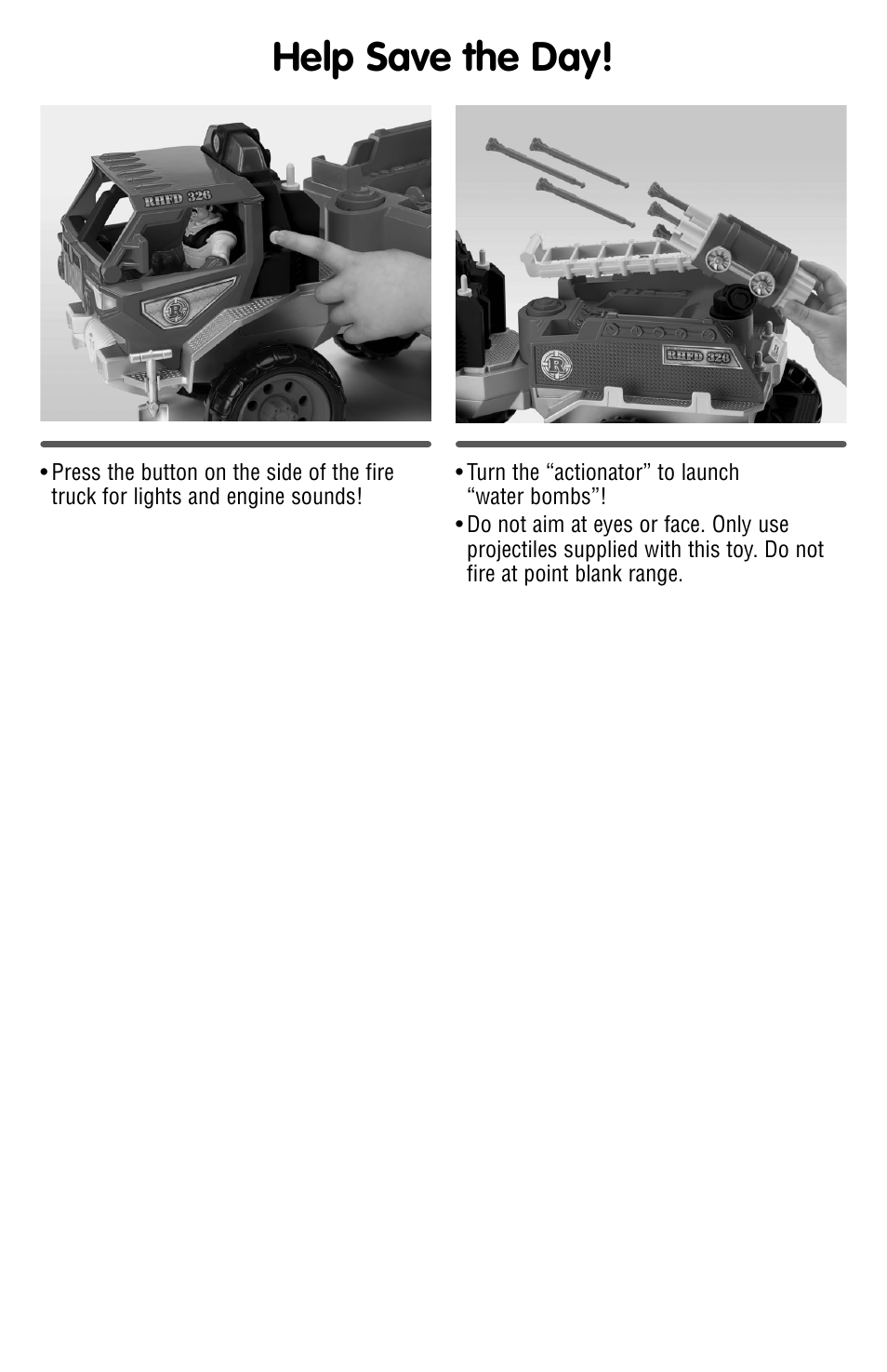 Help save the day | Fisher-Price V1445 User Manual | Page 3 / 4