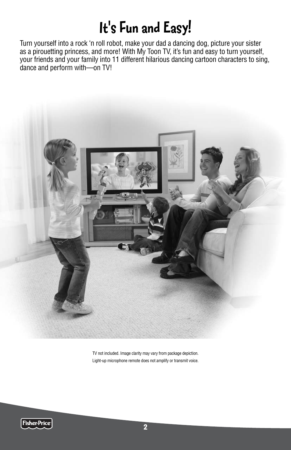 It's fun and easy, Mytoon tv | Fisher-Price MYTOONTV P6798 User Manual | Page 2 / 20
