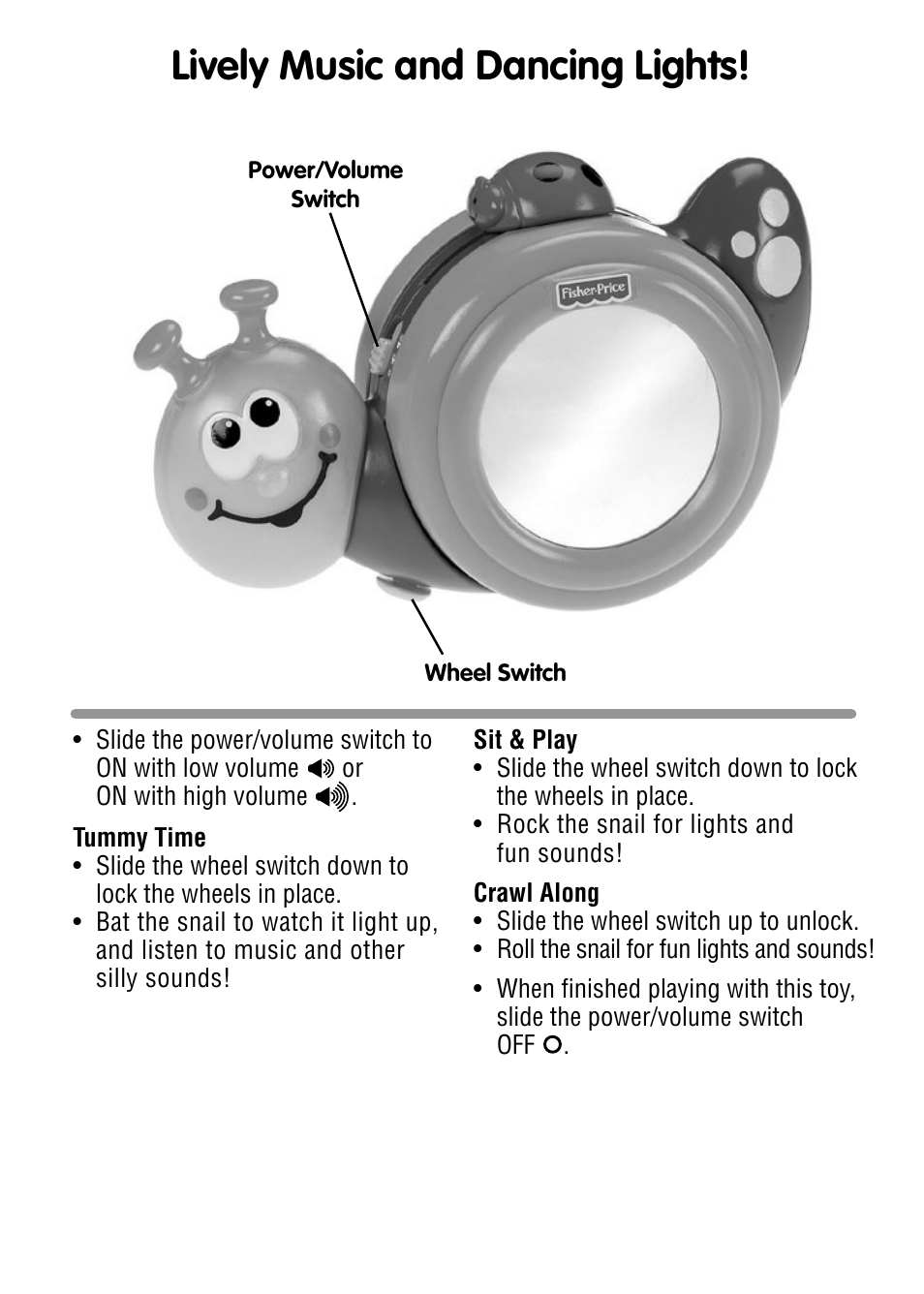 Fisher-Price Tummy Time Crawl Along Sit & Play R8639 User Manual | Page 3 / 4