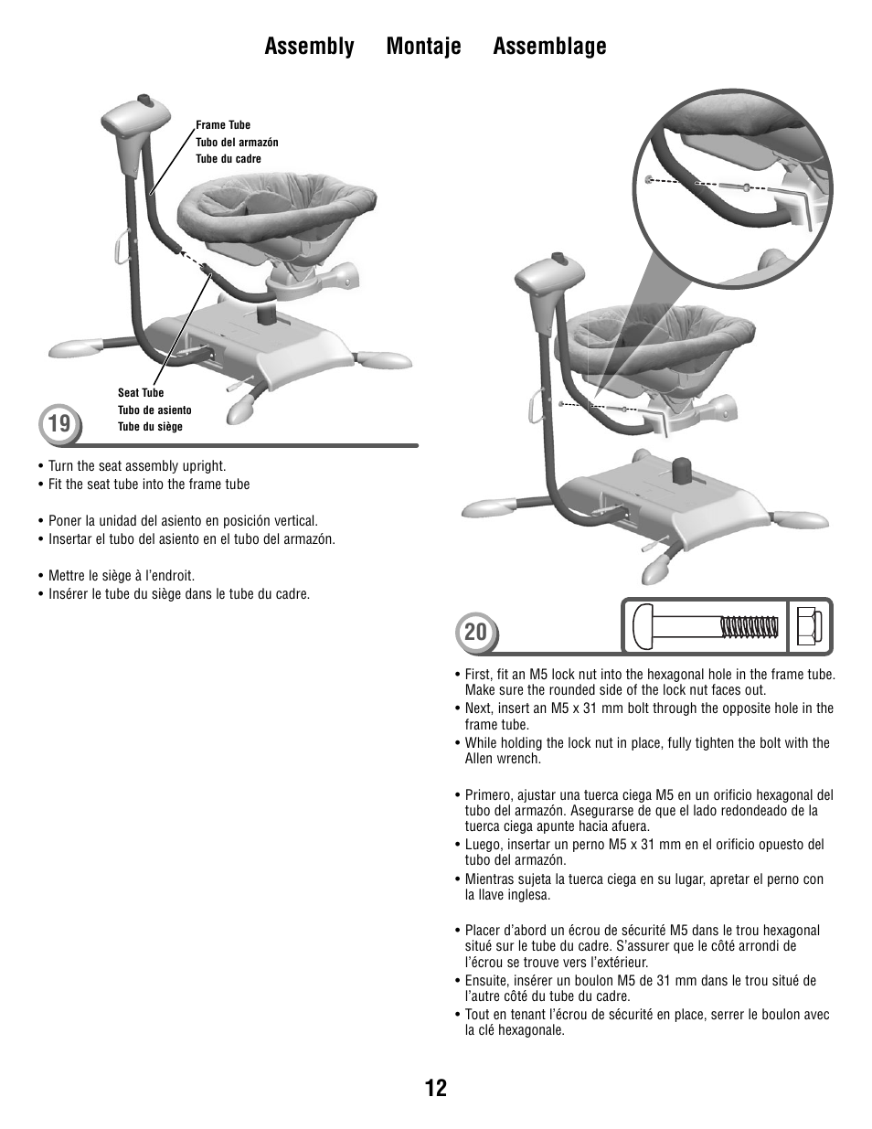 Assembly montaje assemblage 19 | Fisher-Price R6069 User Manual | Page 12 / 24