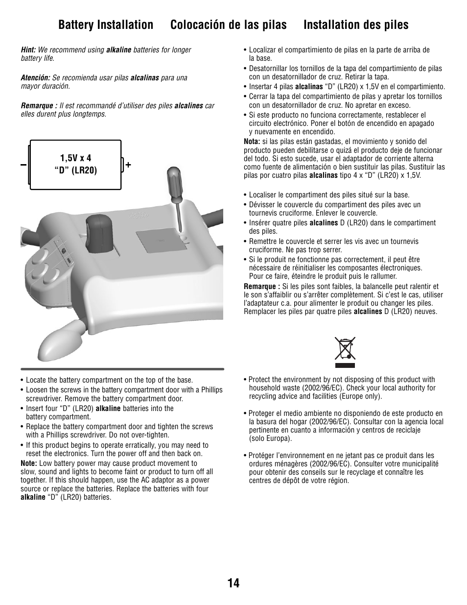 Fisher-Price R6069 User Manual | Page 14 / 24