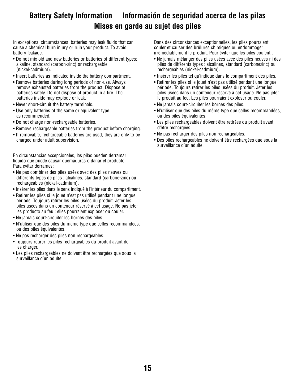 Fisher-Price R6069 User Manual | Page 15 / 24