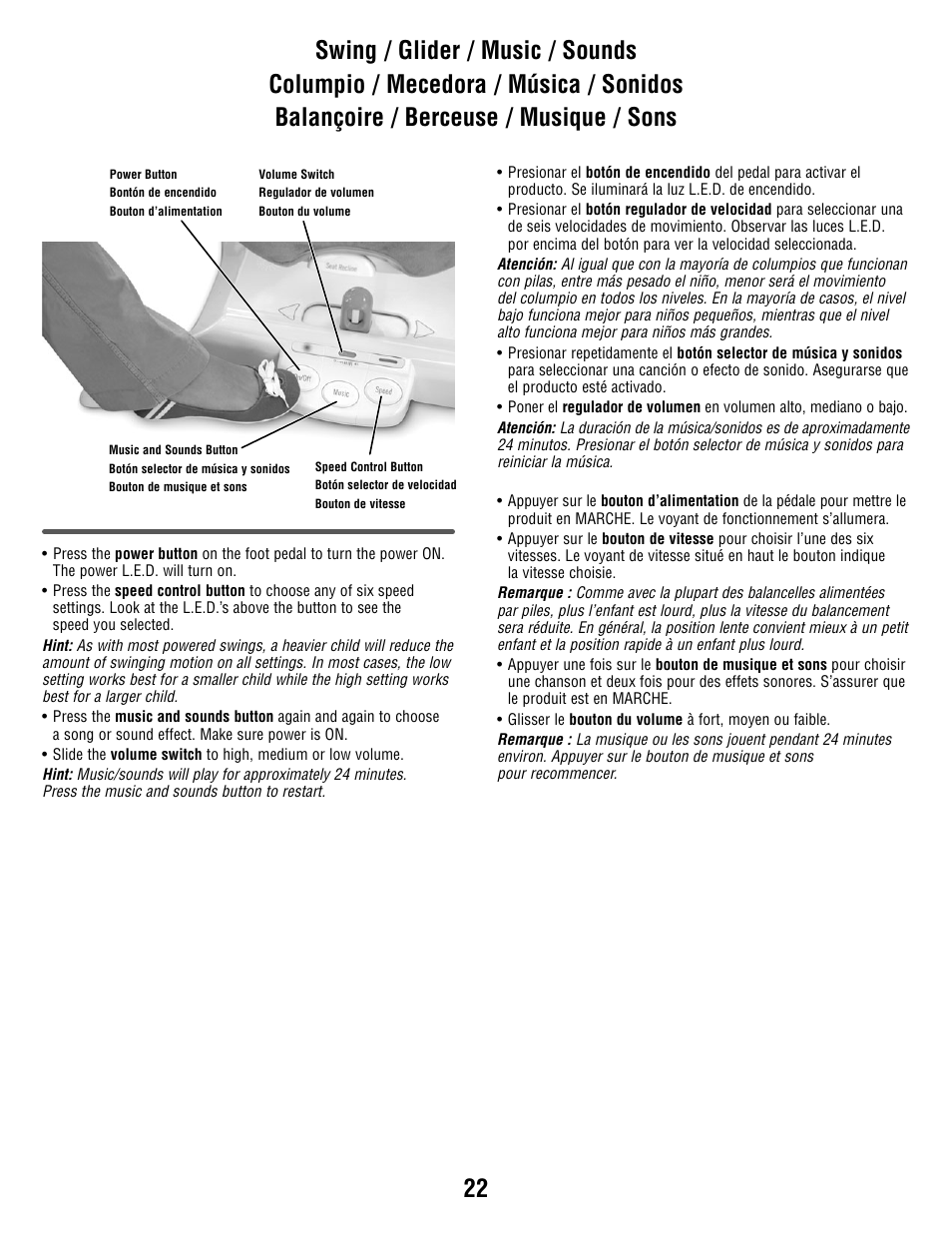 Fisher-Price R6069 User Manual | Page 22 / 24