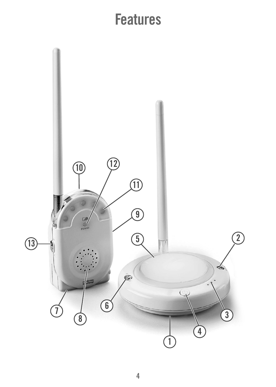 Features | Fisher-Price T3640 User Manual | Page 4 / 16