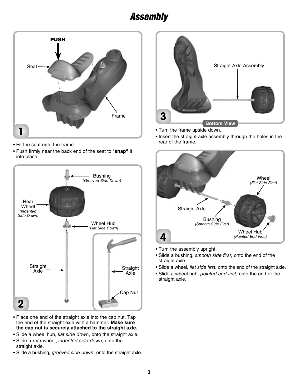 Assembly | Fisher-Price BARBIE M5727 User Manual | Page 3 / 6