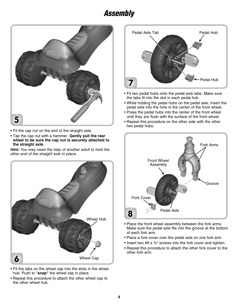 Assembly | Fisher-Price BARBIE M5727 User Manual | Page 4 / 6