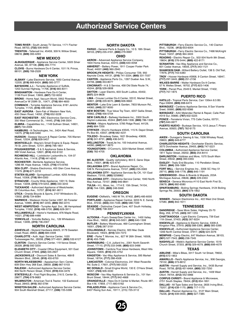 Authorized service centers | Fisher-Price FORD 75547 User Manual | Page 25 / 27