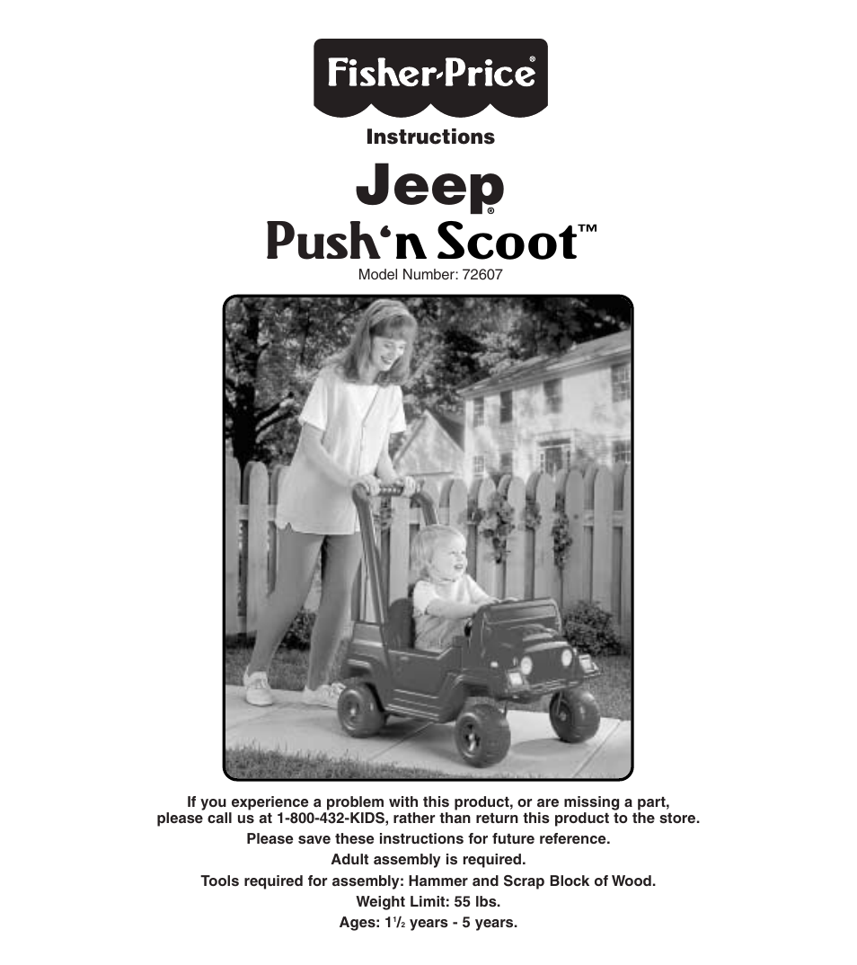 Fisher-Price JEEP 72607 User Manual | 6 pages