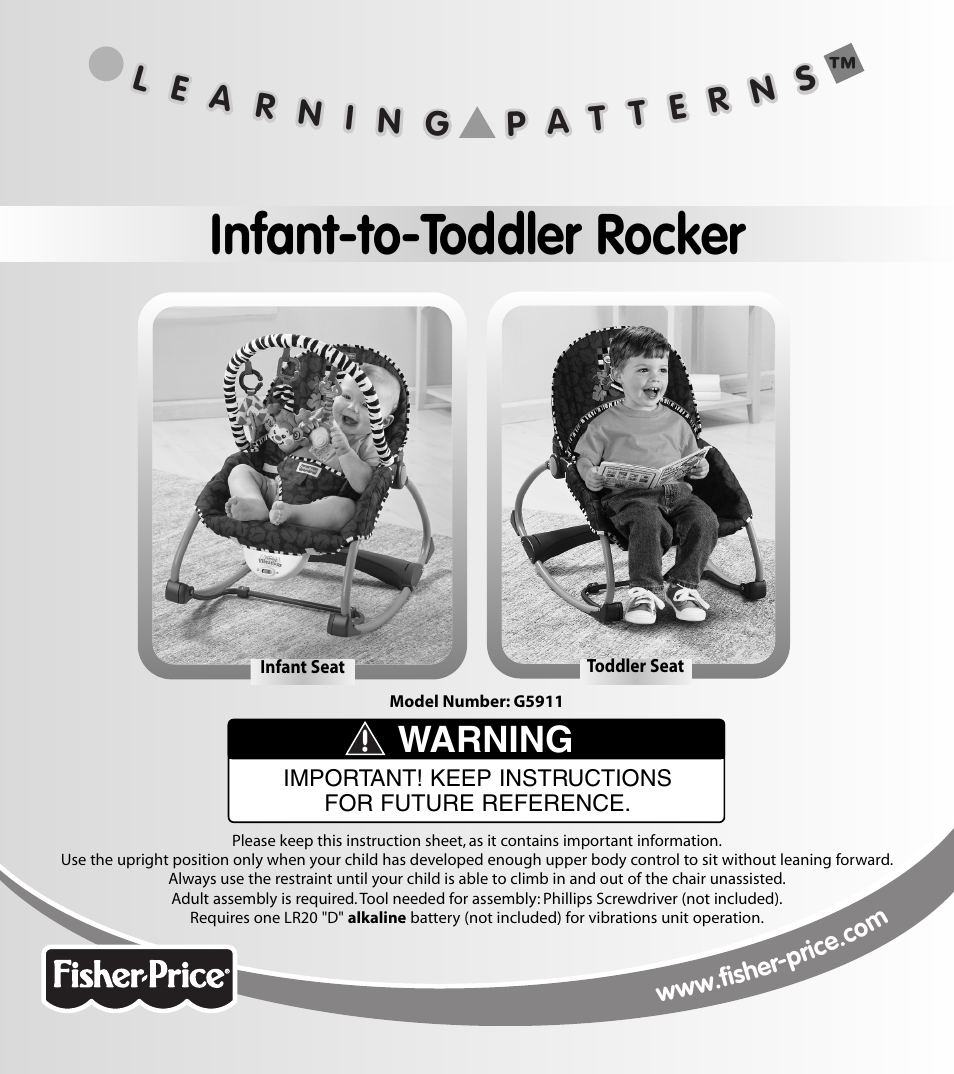 Fisher-Price LEARNING PATTERNS G5911 User Manual | 12 pages