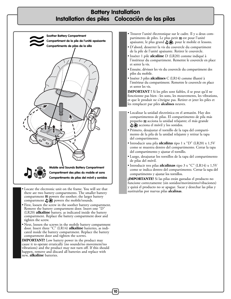 Fisher-Price H9479 User Manual | Page 10 / 20