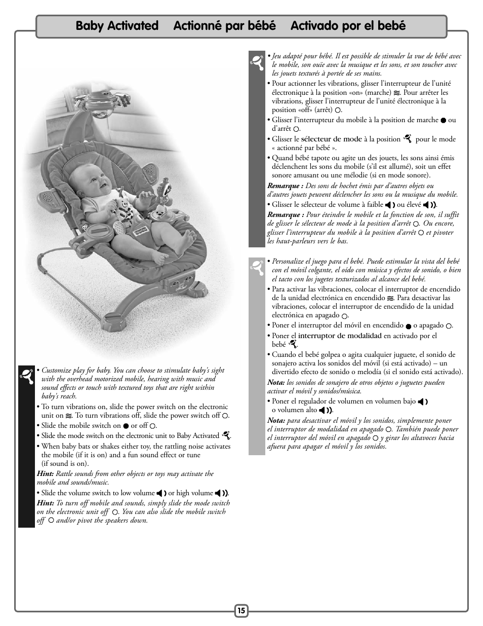 Fisher-Price H9479 User Manual | Page 15 / 20