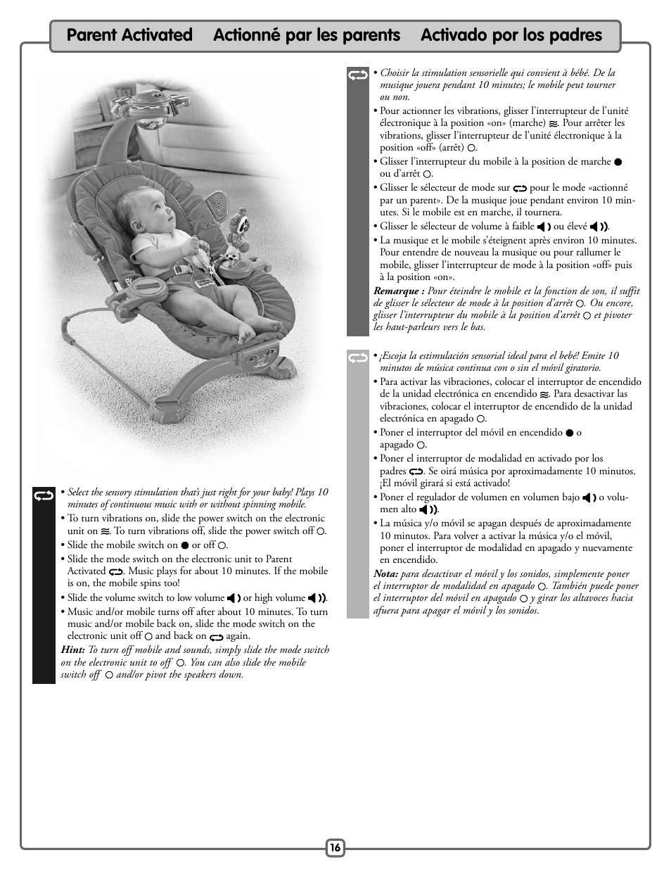 Fisher-Price H9479 User Manual | Page 16 / 20