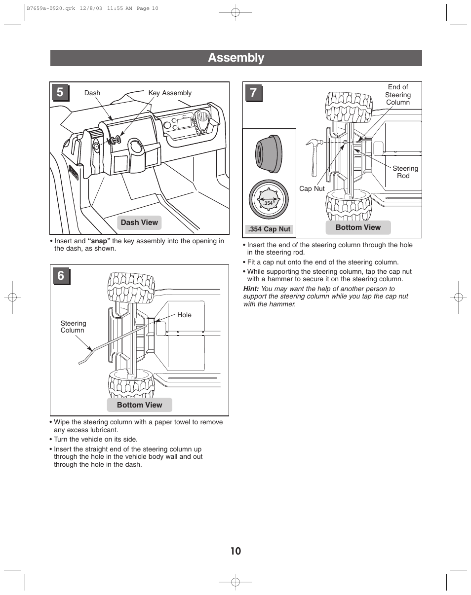 Assembly 5 6 | Fisher-Price B7659 User Manual | Page 10 / 28
