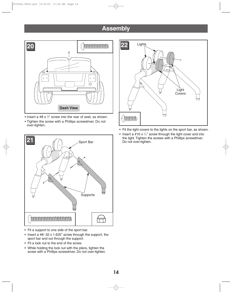 Assembly | Fisher-Price B7659 User Manual | Page 14 / 28