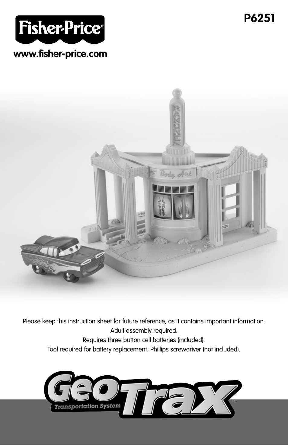 Fisher-Price GEOTRAX P6251 User Manual | 4 pages