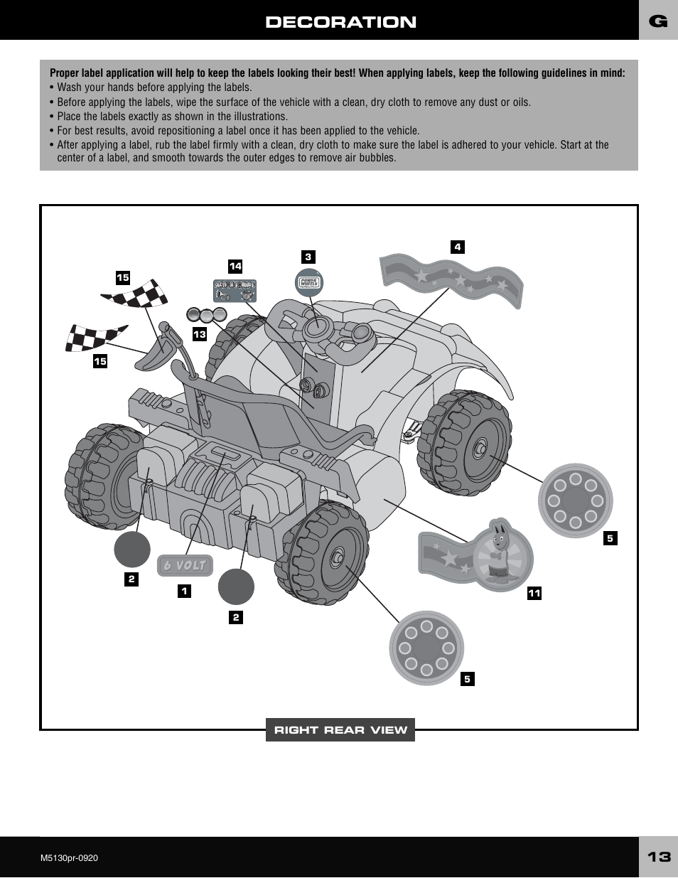 Decoration | Fisher-Price KART M5130 User Manual | Page 13 / 24