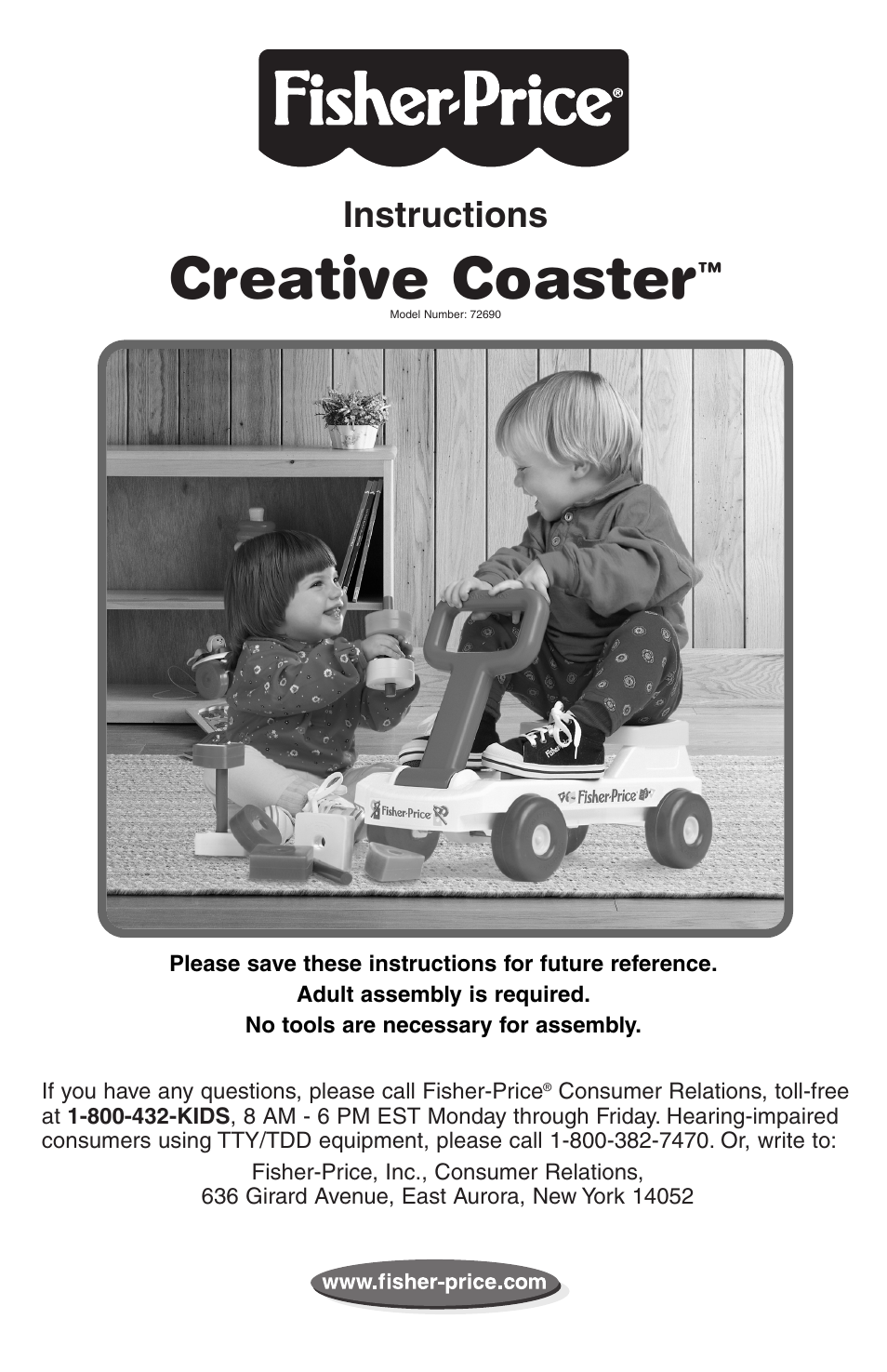 Fisher-Price CREATIVE COASTER 72690 User Manual | 2 pages