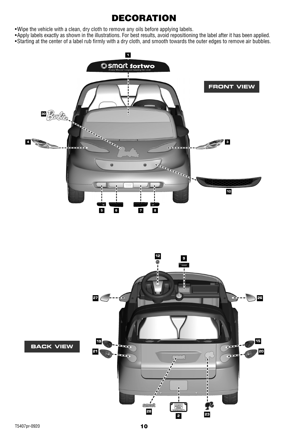Decoration | Fisher-Price SMART T5407 User Manual | Page 10 / 20