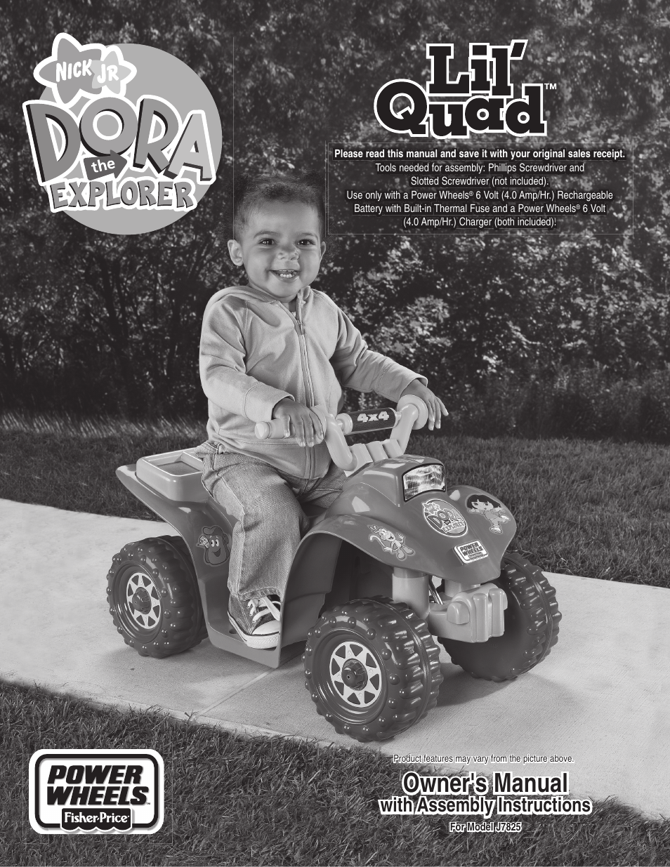 Fisher-Price LIL'QUAD J7825 User Manual | 20 pages
