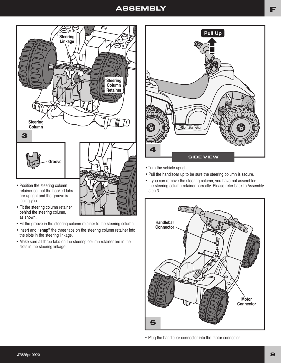 Assembly | Fisher-Price LIL'QUAD J7825 User Manual | Page 9 / 20