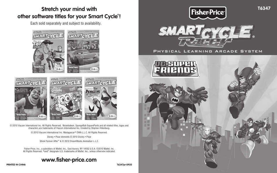 Fisher-Price T6347 User Manual | 8 pages
