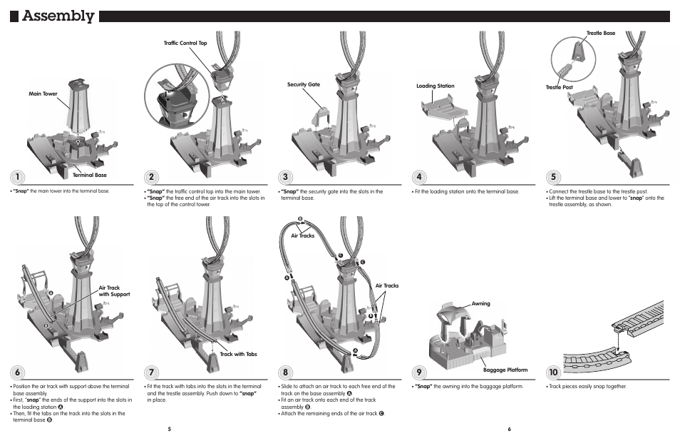 Assembly | Fisher-Price GEOTRAX N3985 User Manual | Page 5 / 7