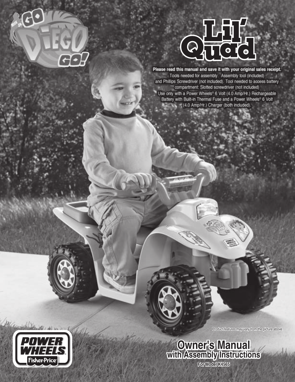 Fisher-Price LIL' QUAD K4565 User Manual | 20 pages
