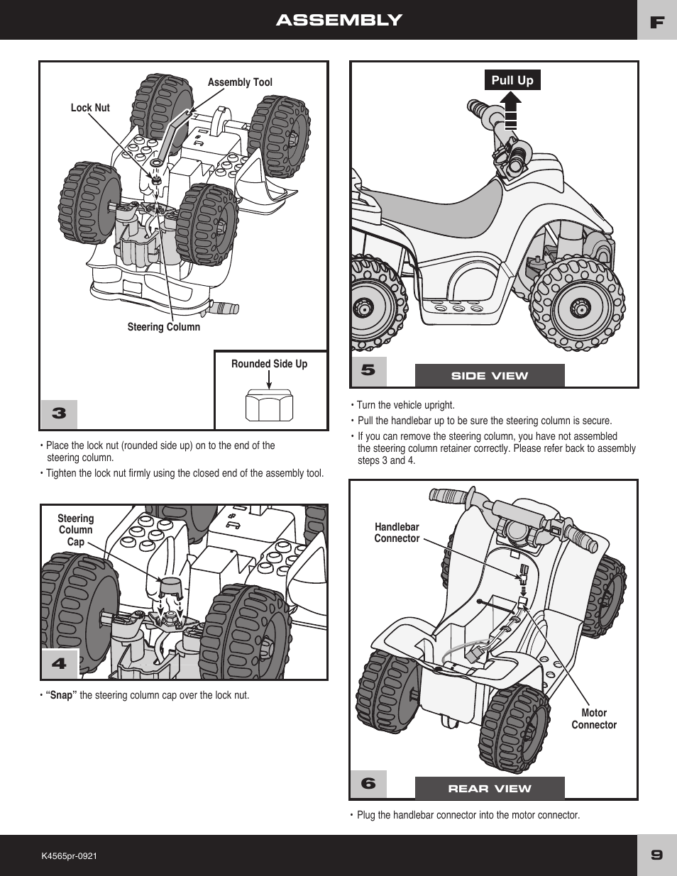 Assembly | Fisher-Price LIL' QUAD K4565 User Manual | Page 9 / 20