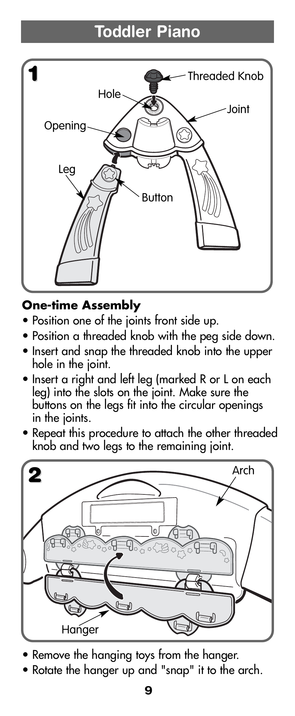 Toddler piano | Fisher-Price SPARKLING SYMPHONY 71970 User Manual | Page 9 / 16