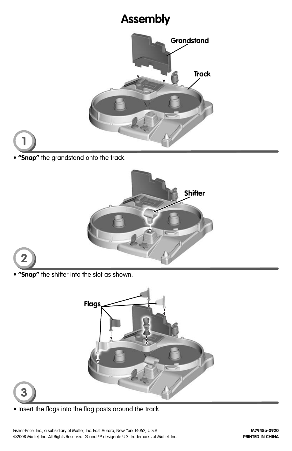 Assembly | Fisher-Price M7948 User Manual | Page 4 / 6