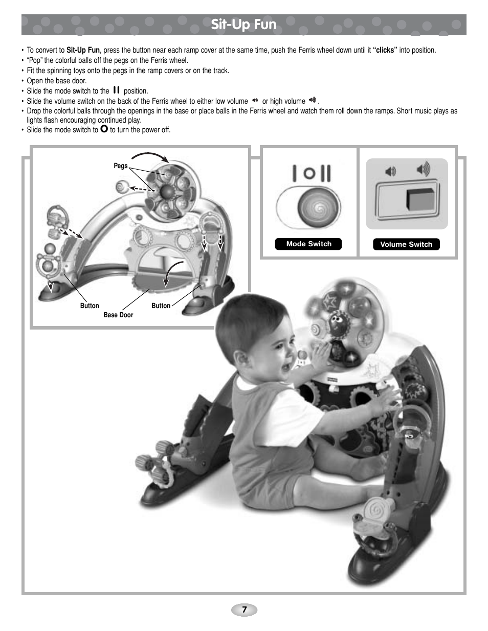 Sit-up fun | Fisher-Price C1454 User Manual | Page 7 / 8