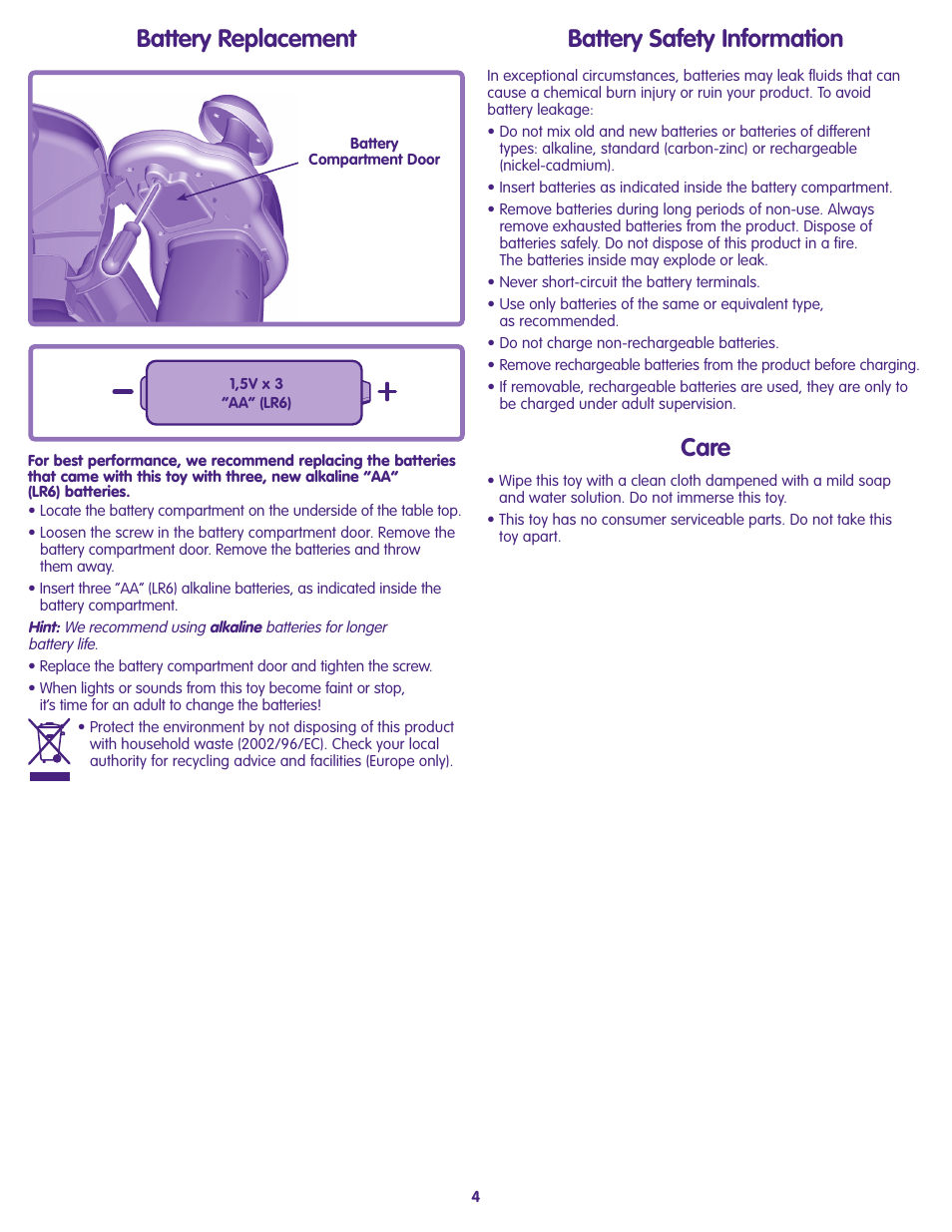 Fisher-Price L4889 User Manual | Page 4 / 6