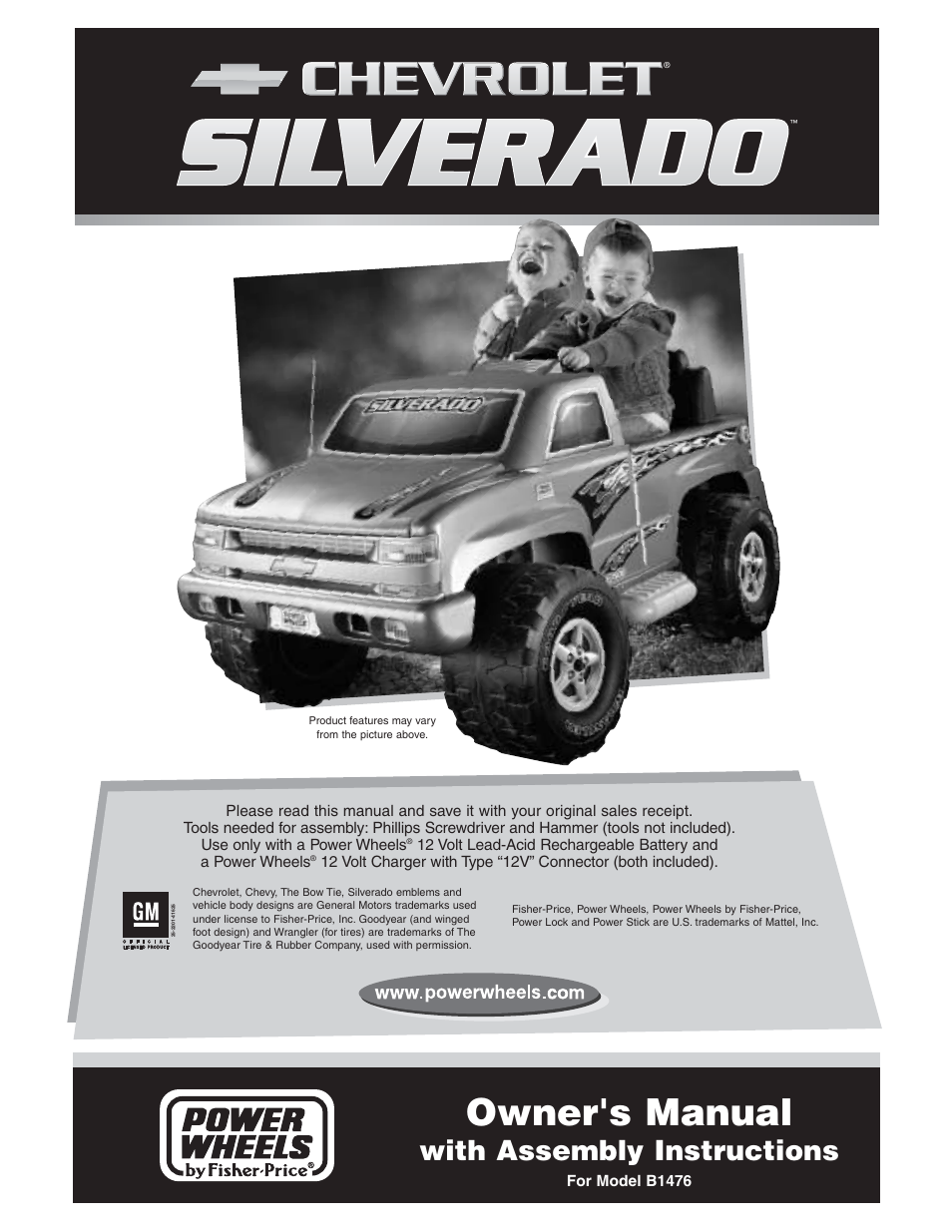 Fisher-Price Power Wheels by Fisher Price Chevrolet Silverado B1476 User Manual | 32 pages