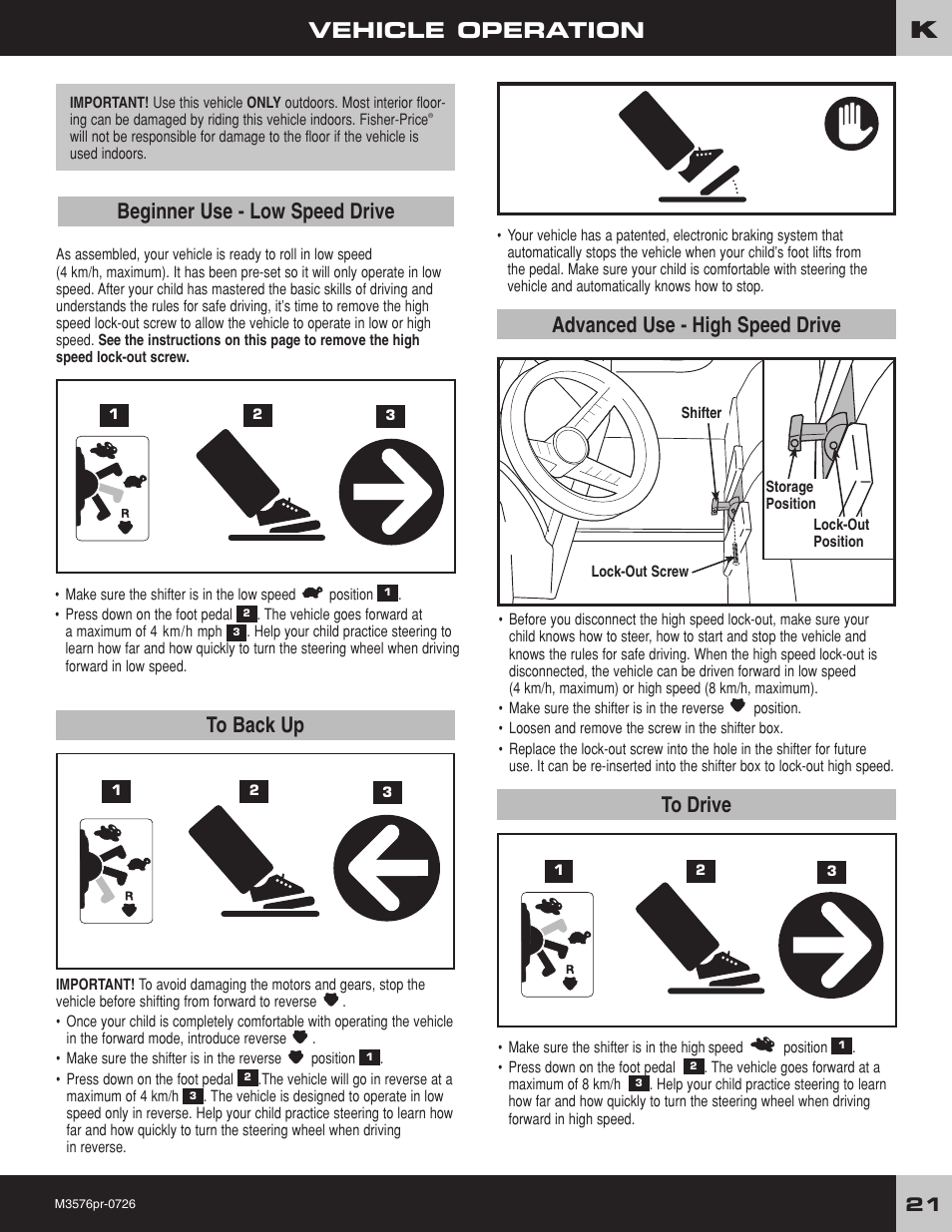 Fisher-Price DORA JEEP WRANGLER M3576 User Manual | Page 21 / 28