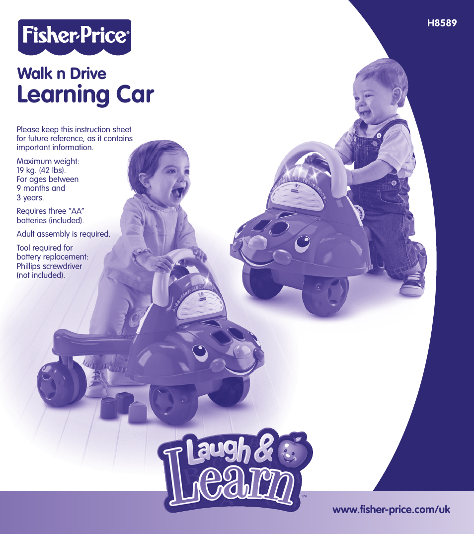 Fisher-Price H8589 User Manual | 8 pages