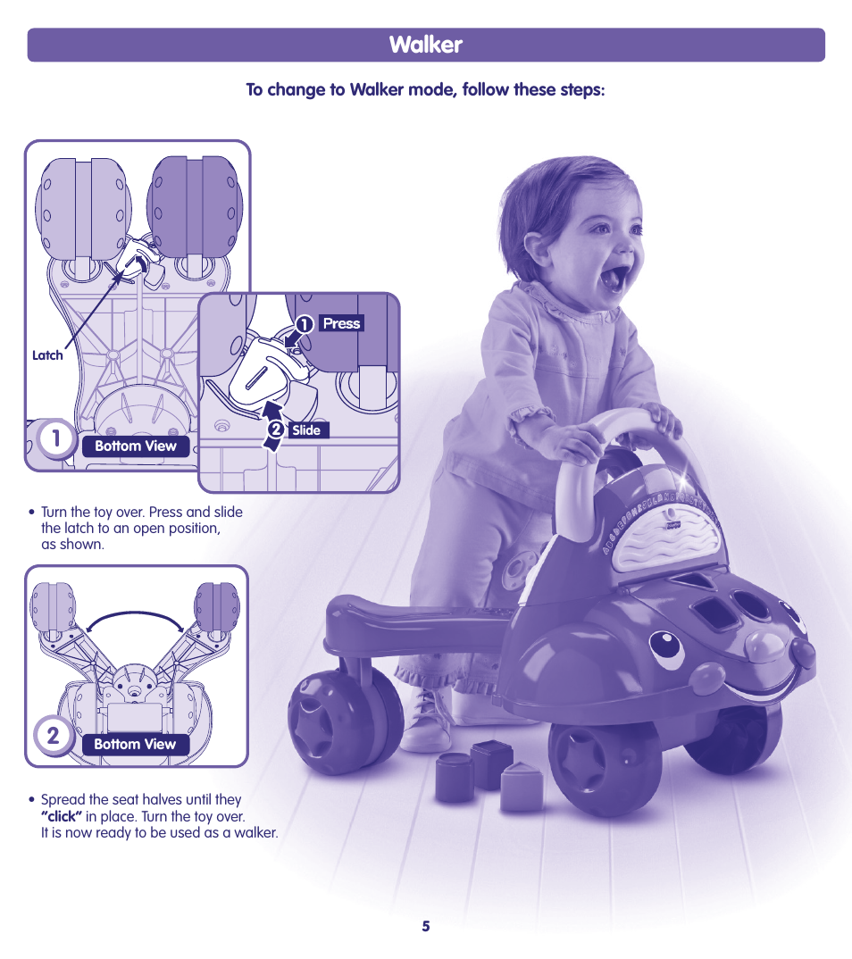 Walker 1 2 | Fisher-Price H8589 User Manual | Page 5 / 8