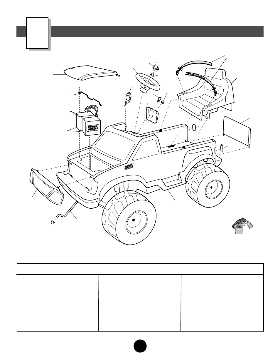 Parts diagram, Parts | Fisher-Price FORD 74210 User Manual | Page 6 / 28