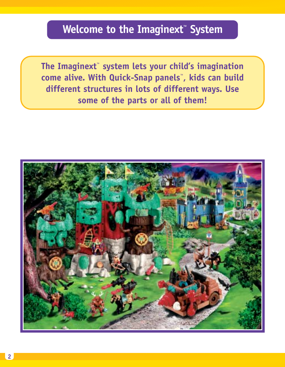 Welcome to the imaginext, System, The imaginext | Fisher-Price 78590 User Manual | Page 2 / 8