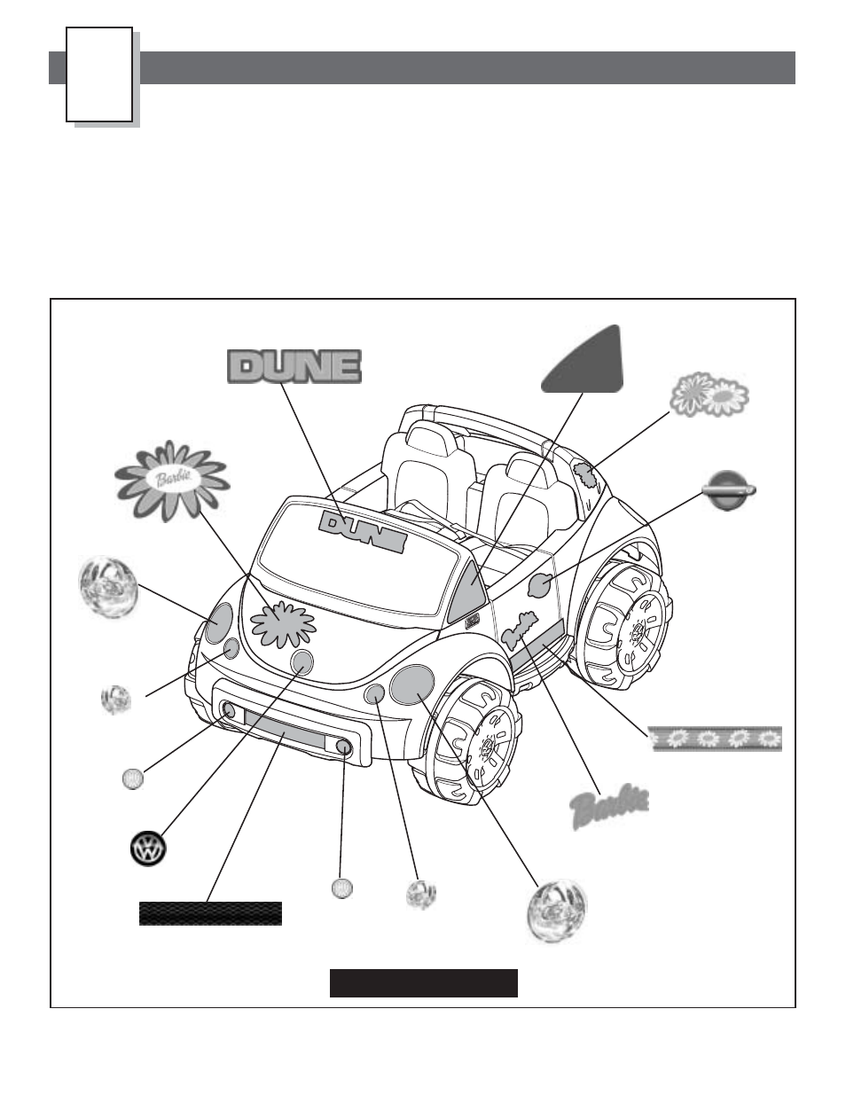 Label decoration | Fisher-Price B3162 User Manual | Page 18 / 28