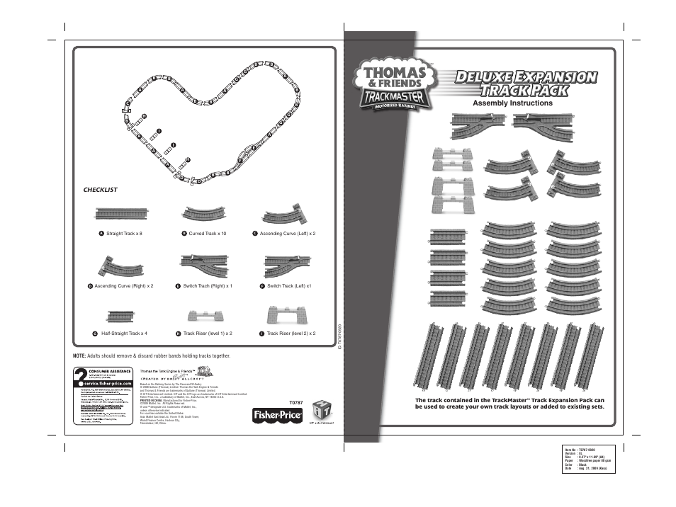 Fisher-Price TRACKMASTER T0787 User Manual | 1 page