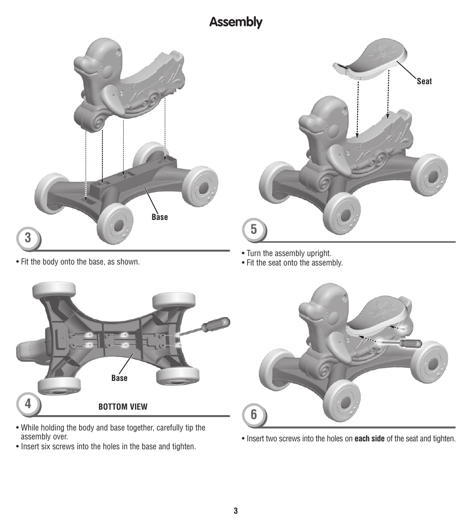 4assembly | Fisher-Price T6075 User Manual | Page 3 / 6