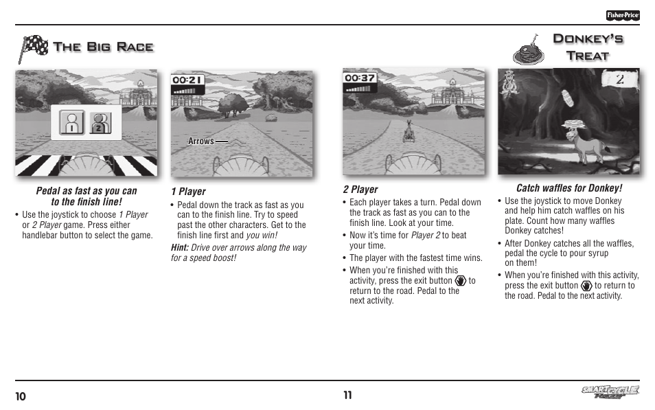 Donkey’s treat, The big race | Fisher-Price T3856 User Manual | Page 6 / 8