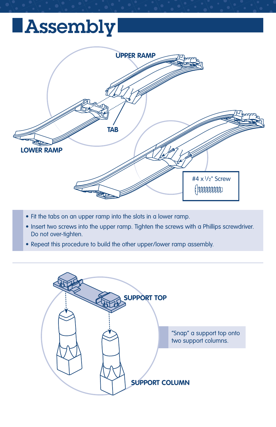 Assembly | Fisher-Price GEOTRAX L9182 User Manual | Page 2 / 5